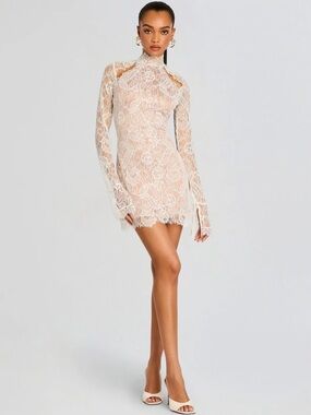 Retrofete Gilana White Lace Dress